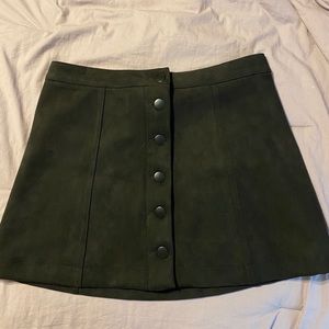 Black Suede Skirt
